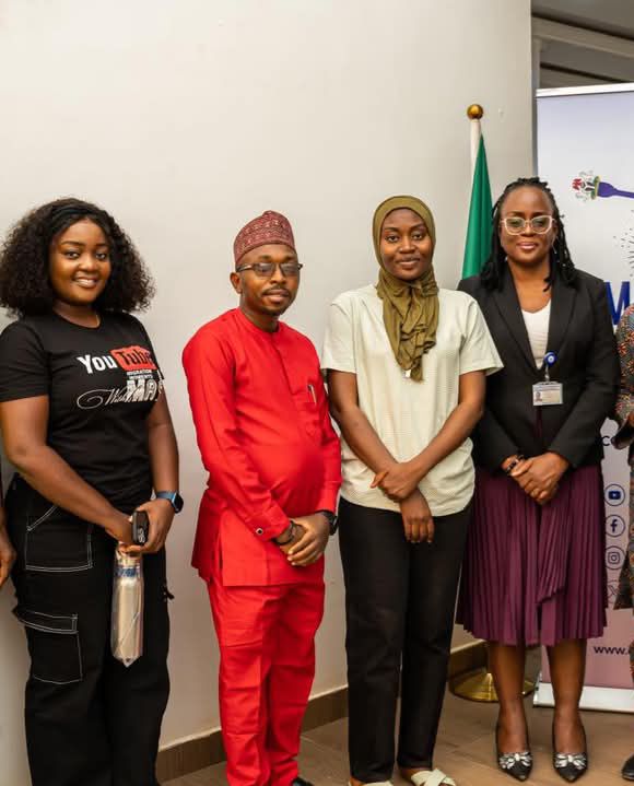 Migration Moments with May with representatives of Democracy radio and IOM Nigeria after a live radio session on International Migrants Day 2024.